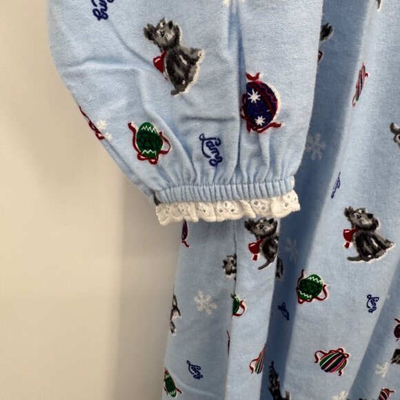 Lanz of Salzburg NWT Women  100% Cotton Flannel Nightgown w/ Scottie Dogs Print - Picture 5 of 15